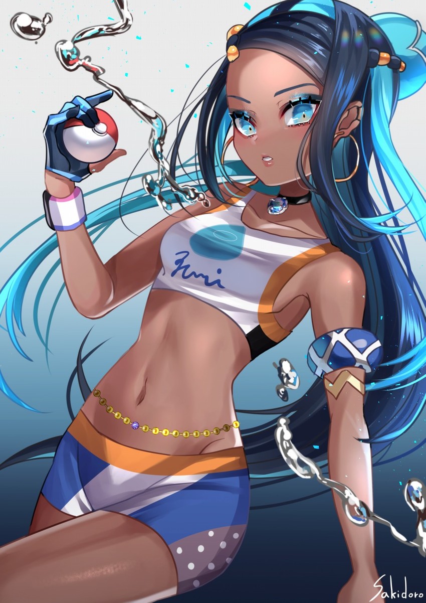 nessa (pokemon and 1 more) drawn by sakidoro