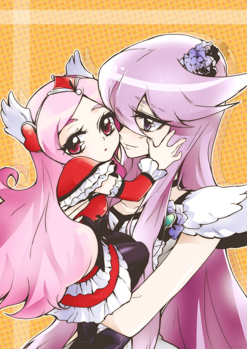 higashi setsuna, tsukikage yuri, cure moonlight, and cure passion (precure and 2 more) drawn by tima