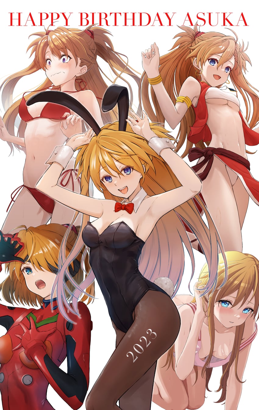 souryuu asuka langley and nadia la arwall (neon genesis evangelion and 3 more) drawn by sasasa_r_23