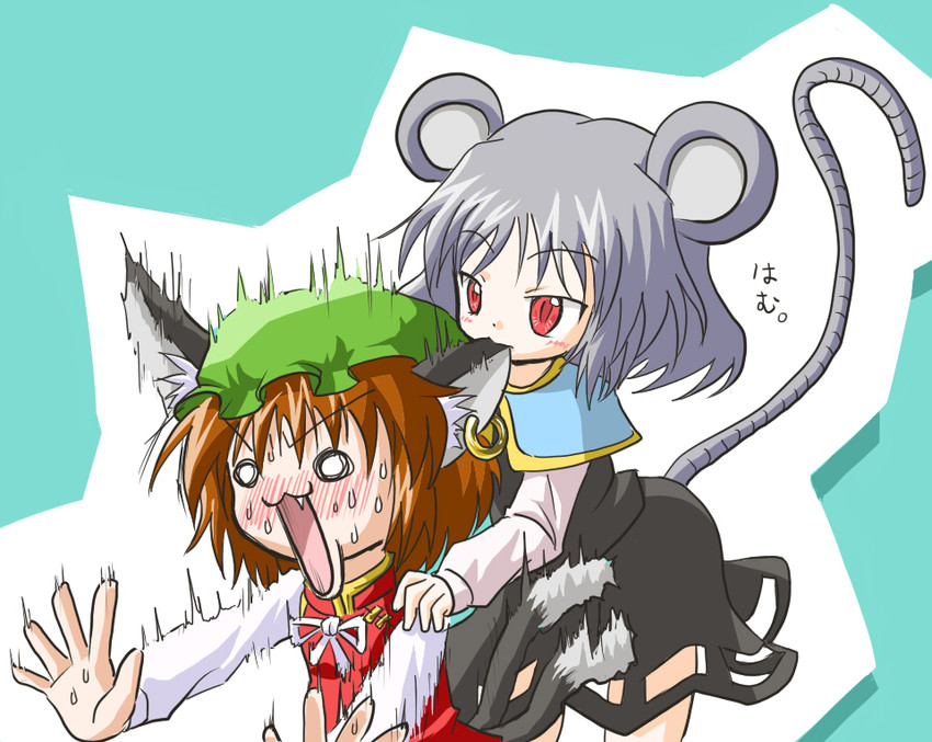 chen and nazrin (touhou and 1 more) drawn by arinu