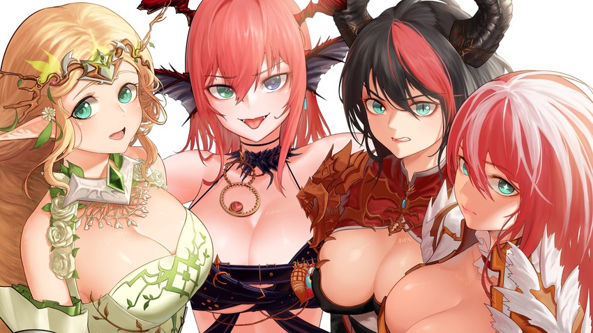 knight, chaos, dragon knight, elven knight, and lightbringer (dungeon and fighter) drawn by dew_(knpn5338)