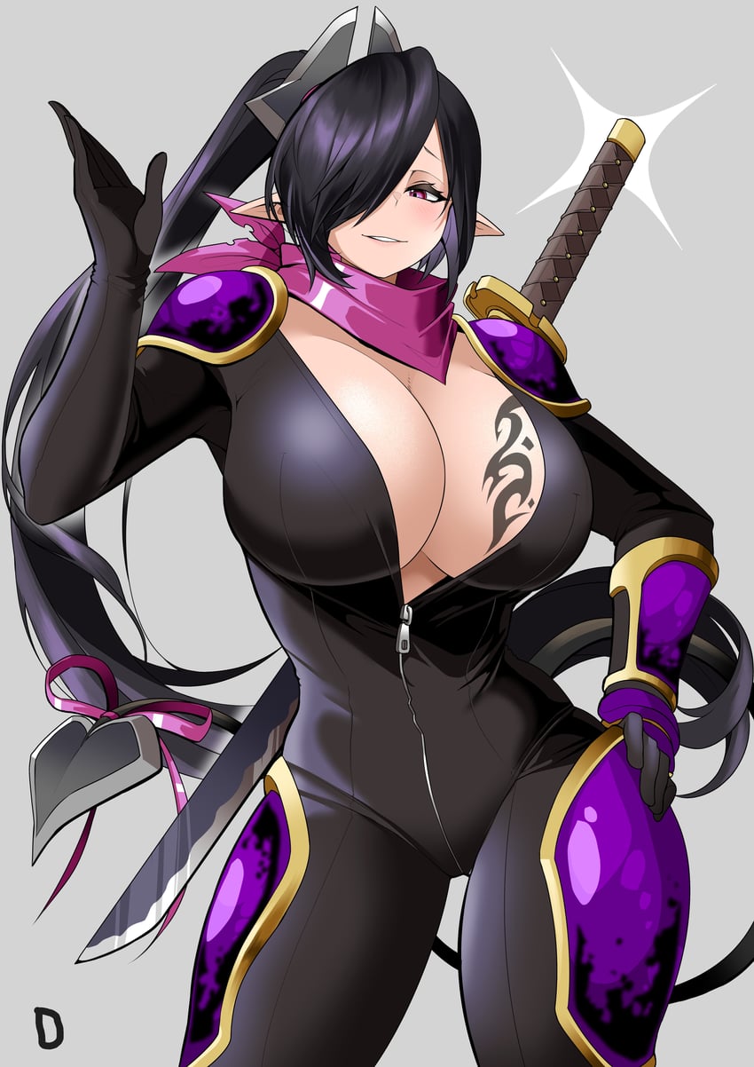 kunoichi (monster girl encyclopedia) drawn by saltnvalk