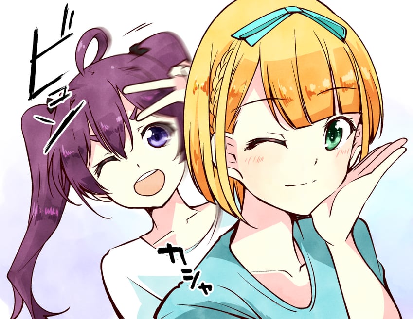saito nicole and tojo yuki (22/7) drawn by trefle_r