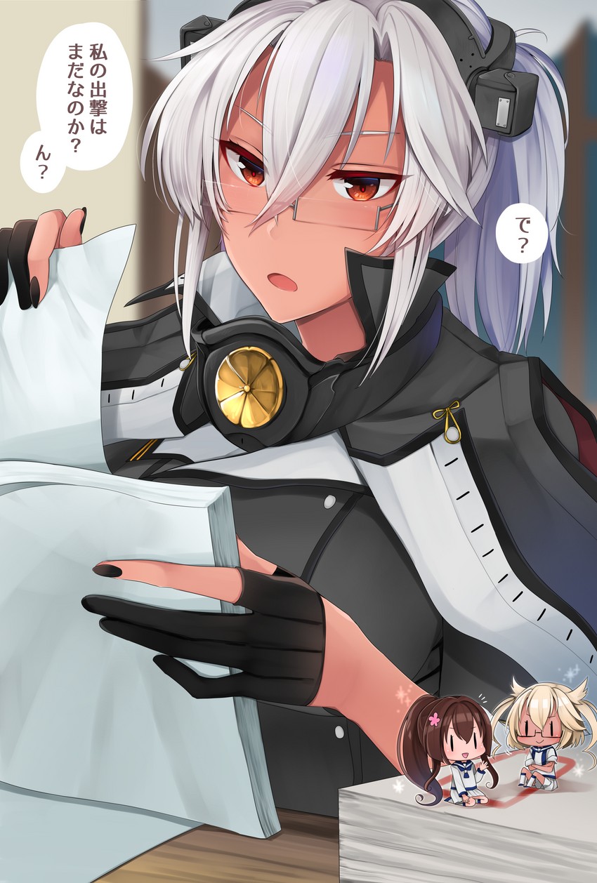 musashi, fairy, musashi kai ni, and 15m duplex rangefinder + type 21 radar kai ni (kantai collection) drawn by yunamaro