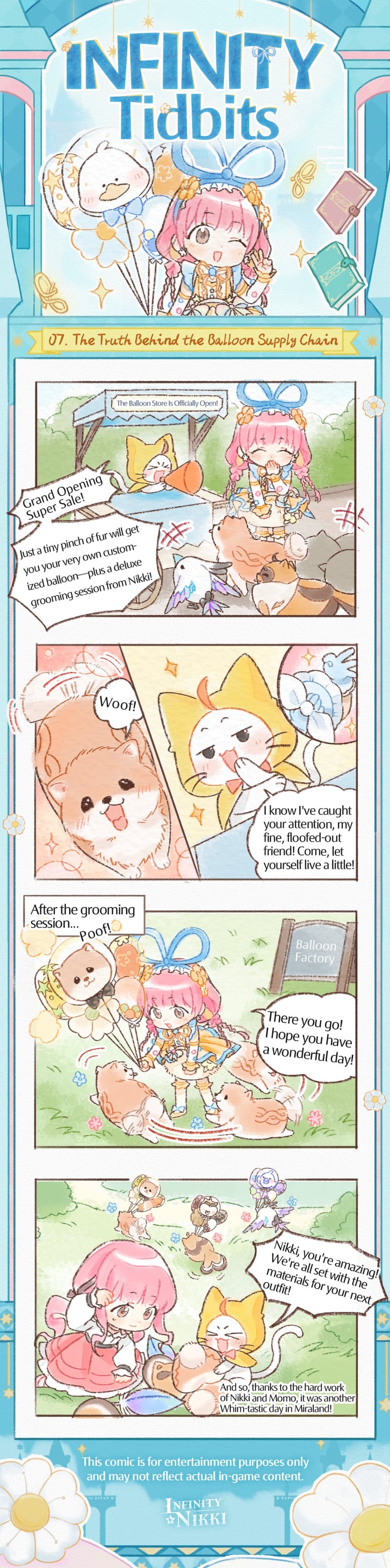 nikki, momo, perfect start, bye-bye dust, floof, and 4 more (nikki and 1 more)