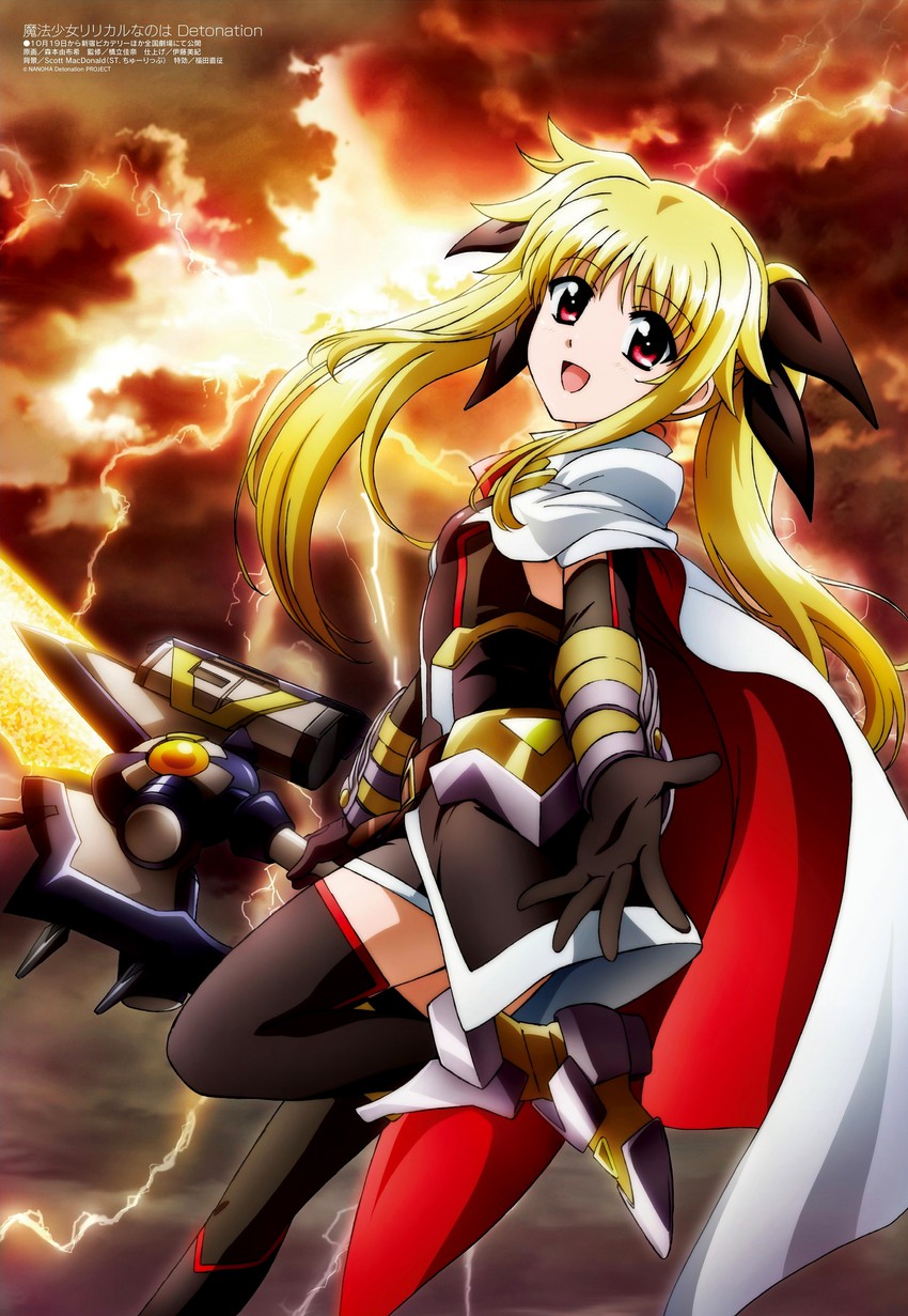 fate testarossa and bardiche (lyrical nanoha and 2 more) drawn by morimoto_yufuki
