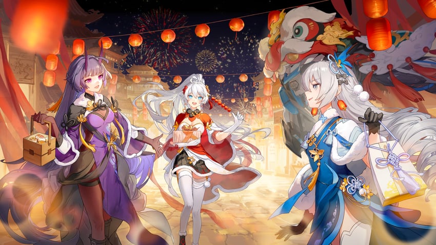 kiana kaslana, raiden mei, bronya zaychik, and project bunny (honkai and 1 more) drawn by rafaelaaa