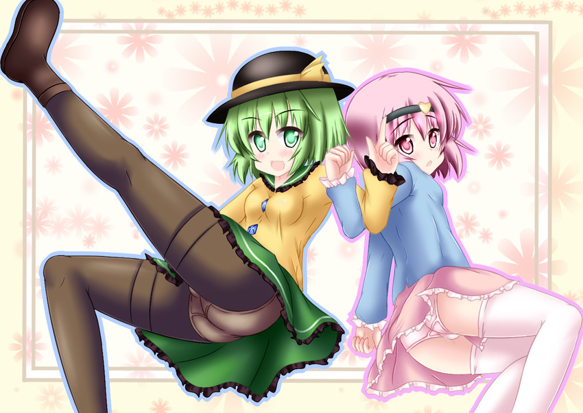 komeiji koishi and komeiji satori (touhou) drawn by kanarai_taru