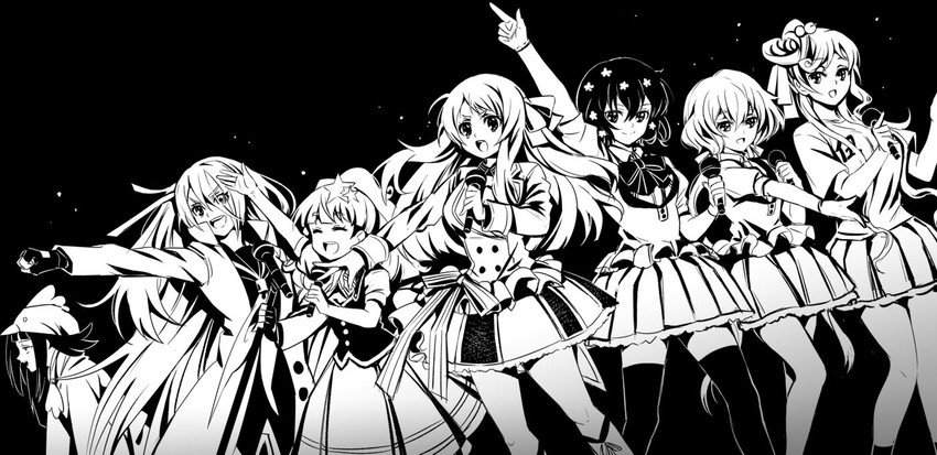konno junko, minamoto sakura, mizuno ai, nikaidou saki, hoshikawa lily, and 2 more (zombie land saga) drawn by da_huang