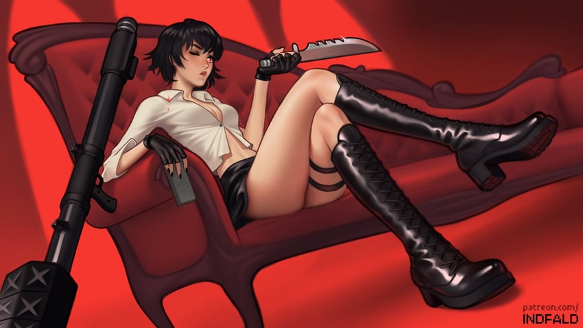 lady (devil may cry and 1 more) drawn by indfald