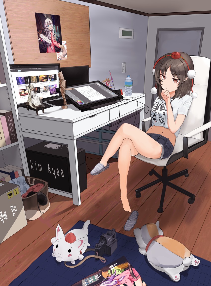 shameimaru aya, inubashiri momiji, tamamo, izumi sagiri, tamamo no mae, and 1 more (touhou and 4 more) drawn by kimayaa