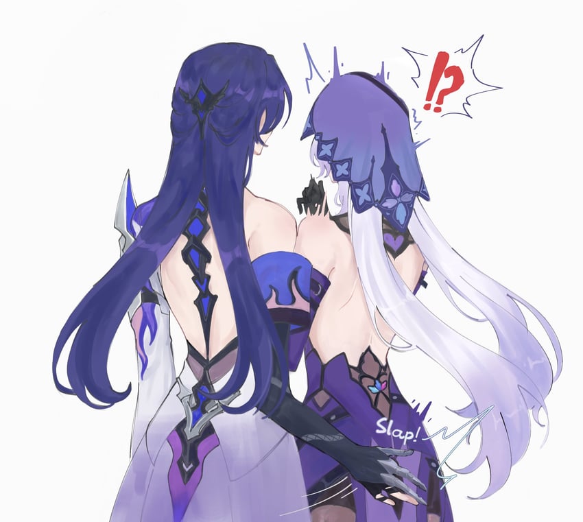 acheron and black swan (honkai and 1 more) drawn by akmz123rr