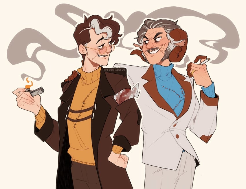 wilbur soot and jschlatt (minecraft youtube and 1 more) drawn by fridgrave