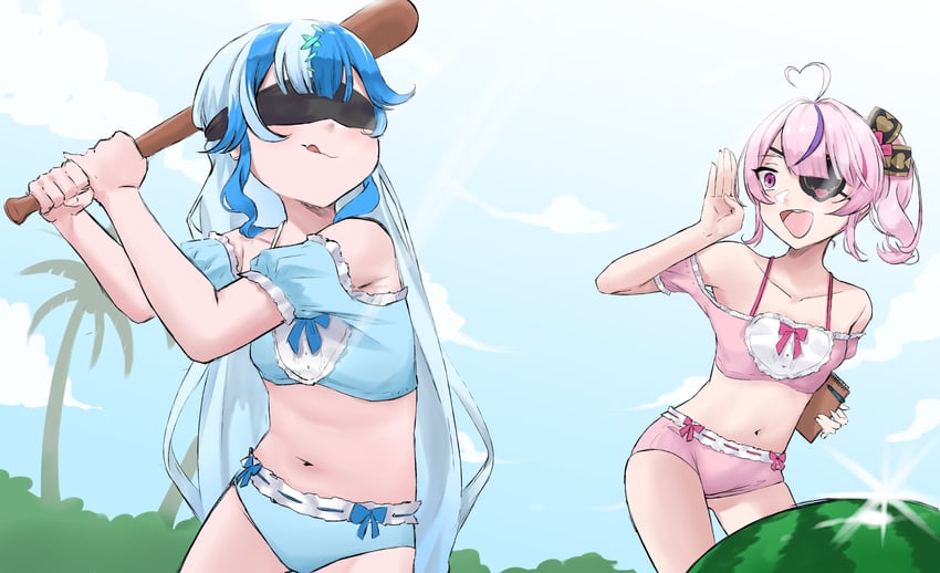 maria marionette and twisty amanozako (nijisanji and 1 more) drawn by momojii_e