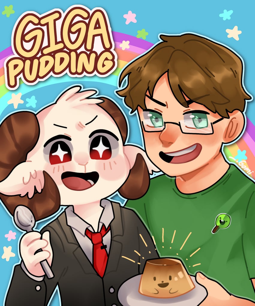 slimecicle, jschlatt, and rammie (minecraft youtube and 1 more) drawn by gomi_(gomiidd)