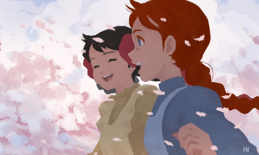 anne shirley and diana barry (world masterpiece theater and 1 more) drawn by fmu