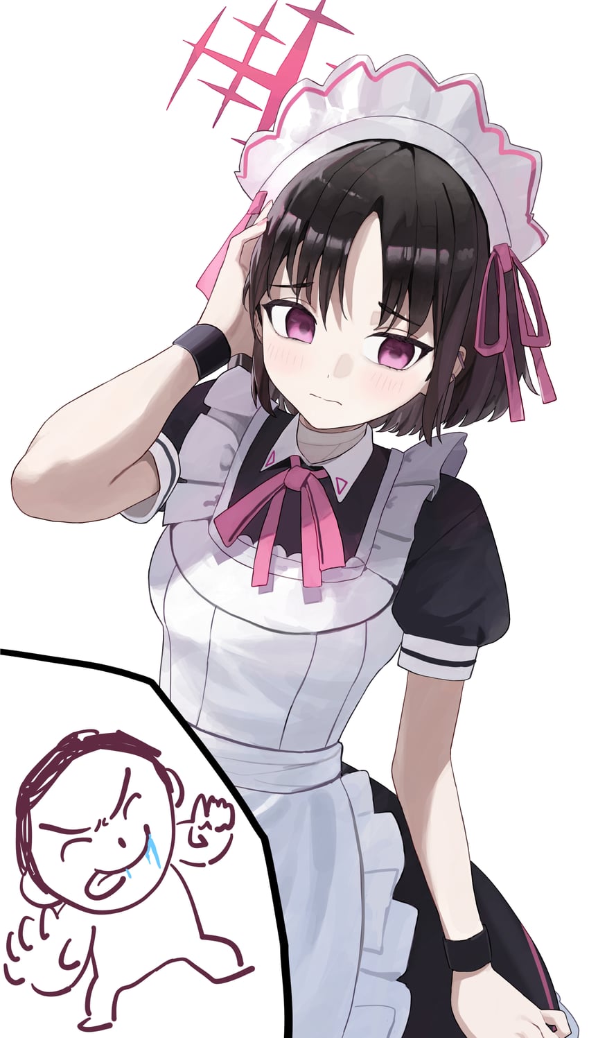 sensei, doodle sensei, and misaki (blue archive) drawn by tyunpon_623