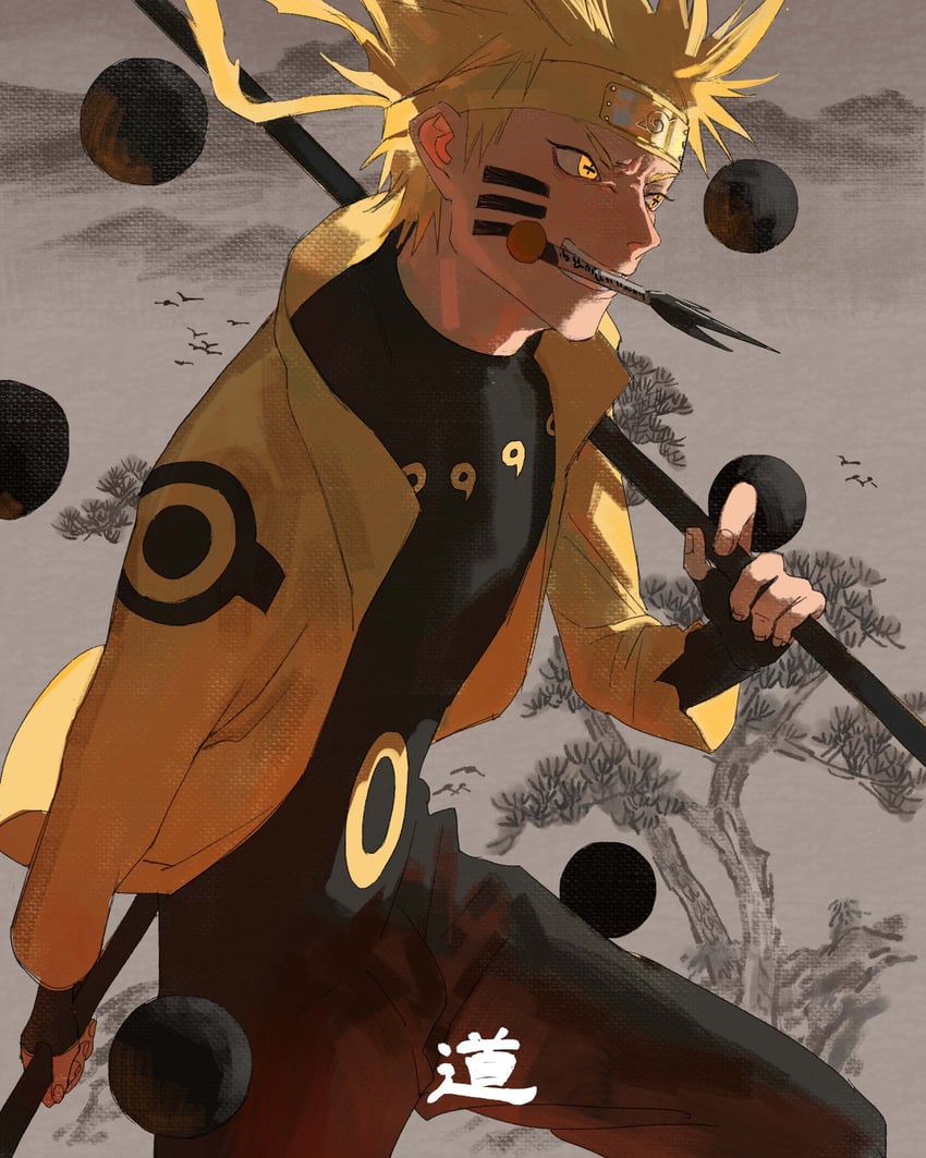 uzumaki naruto (naruto and 1 more) drawn by myyykco