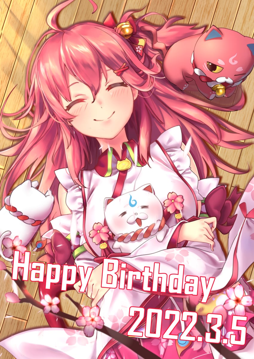 sakura miko, 35p, and kintoki (hololive) drawn by aekun_cben