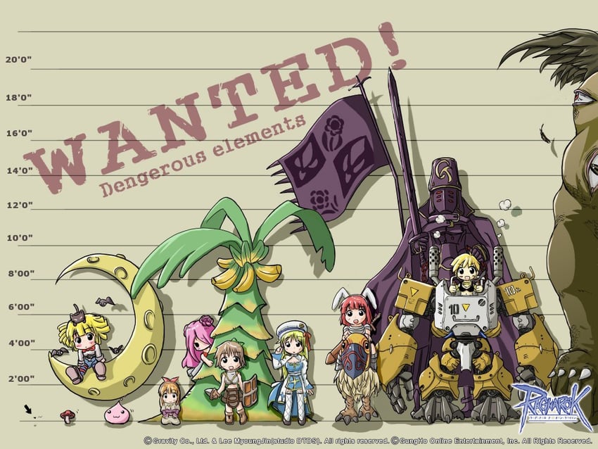 arch bishop, poring, acolyte, knight, mechanic, and 6 more (ragnarok online) drawn by minamura_haruki