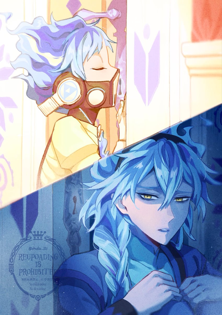 idia shroud and ortho shroud (twisted wonderland and 2 more) drawn by imoko_331