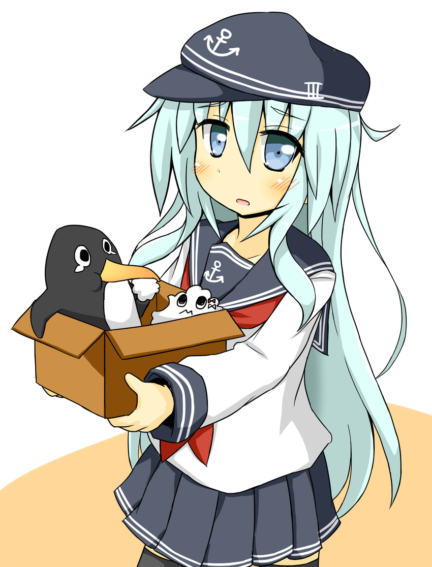 hibiki, failure penguin, and miss cloud (kantai collection) drawn by goodsun_sunkumi