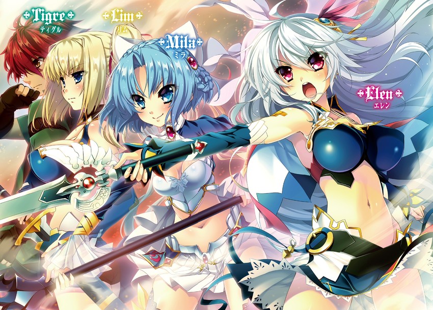eleonora viltaria, ludmila lourie, limalisha, tigrevurmud vorn, and sofya obertas (madan no ou to vanadis) drawn by katagiri_hinata