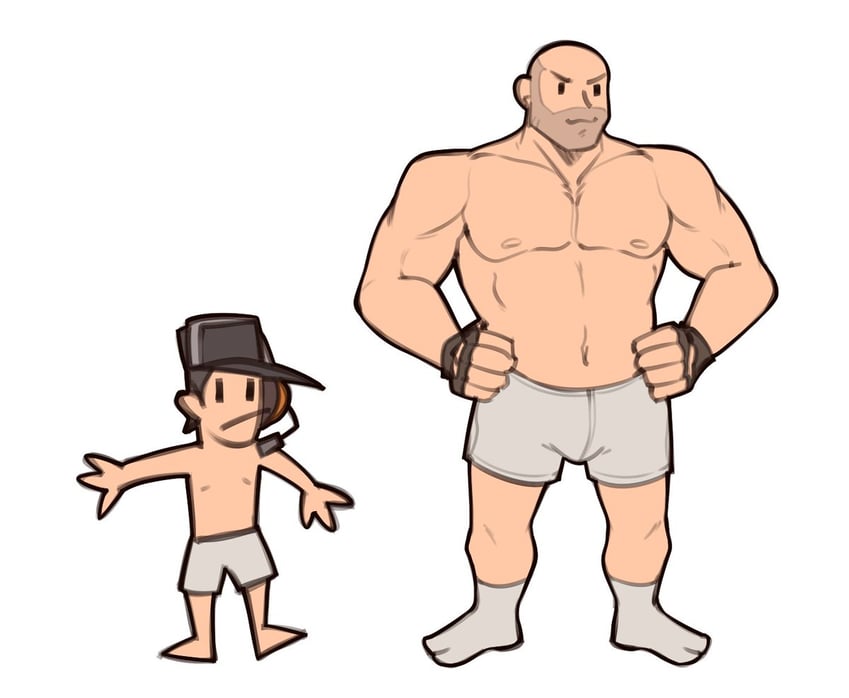 scout and heavy (team fortress 2) drawn by fujimna