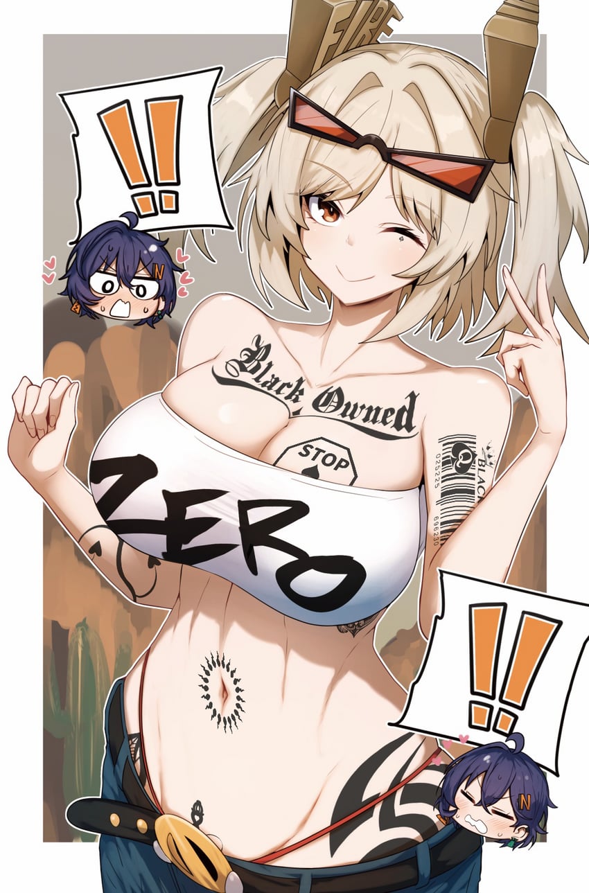 belle and burnice white (zenless zone zero) drawn by gin_moku