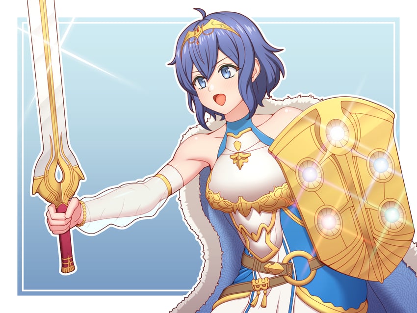 lucina and female morgan (fire emblem and 2 more) drawn by ibushi_(oath)