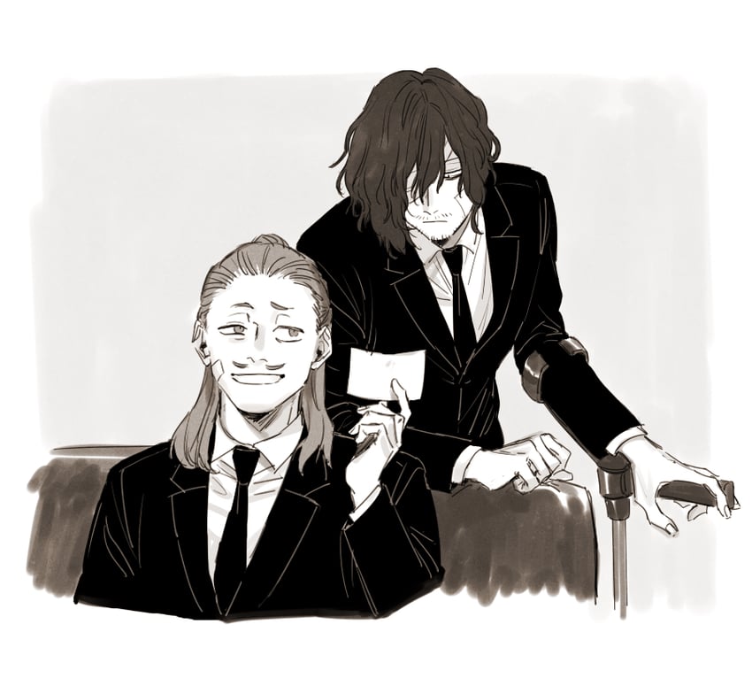 aizawa shota and present mic (boku no hero academia) drawn by rnuyvm