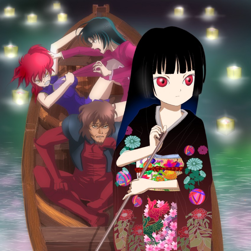 enma ai, wang liu mei, nena trinity, and ali al-saachez (gundam and 2 more) drawn by moheji