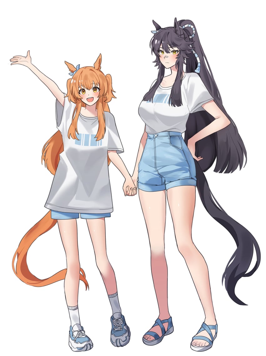 mayano top gun and narita brian (umamusume) drawn by unneul