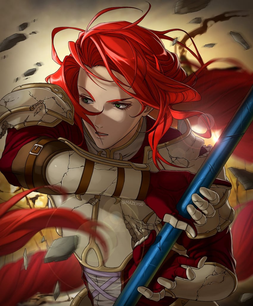 titania (fire emblem and 2 more) drawn by maze_draws