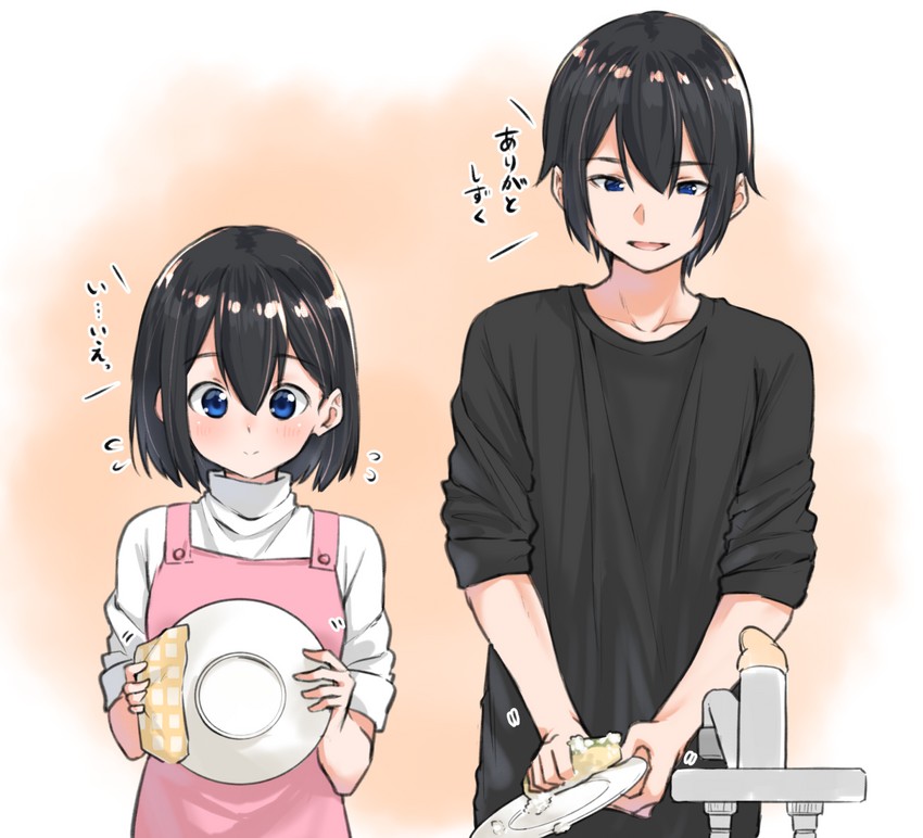 suzunari shizuku and suzunari raiga (original) drawn by yuki_arare