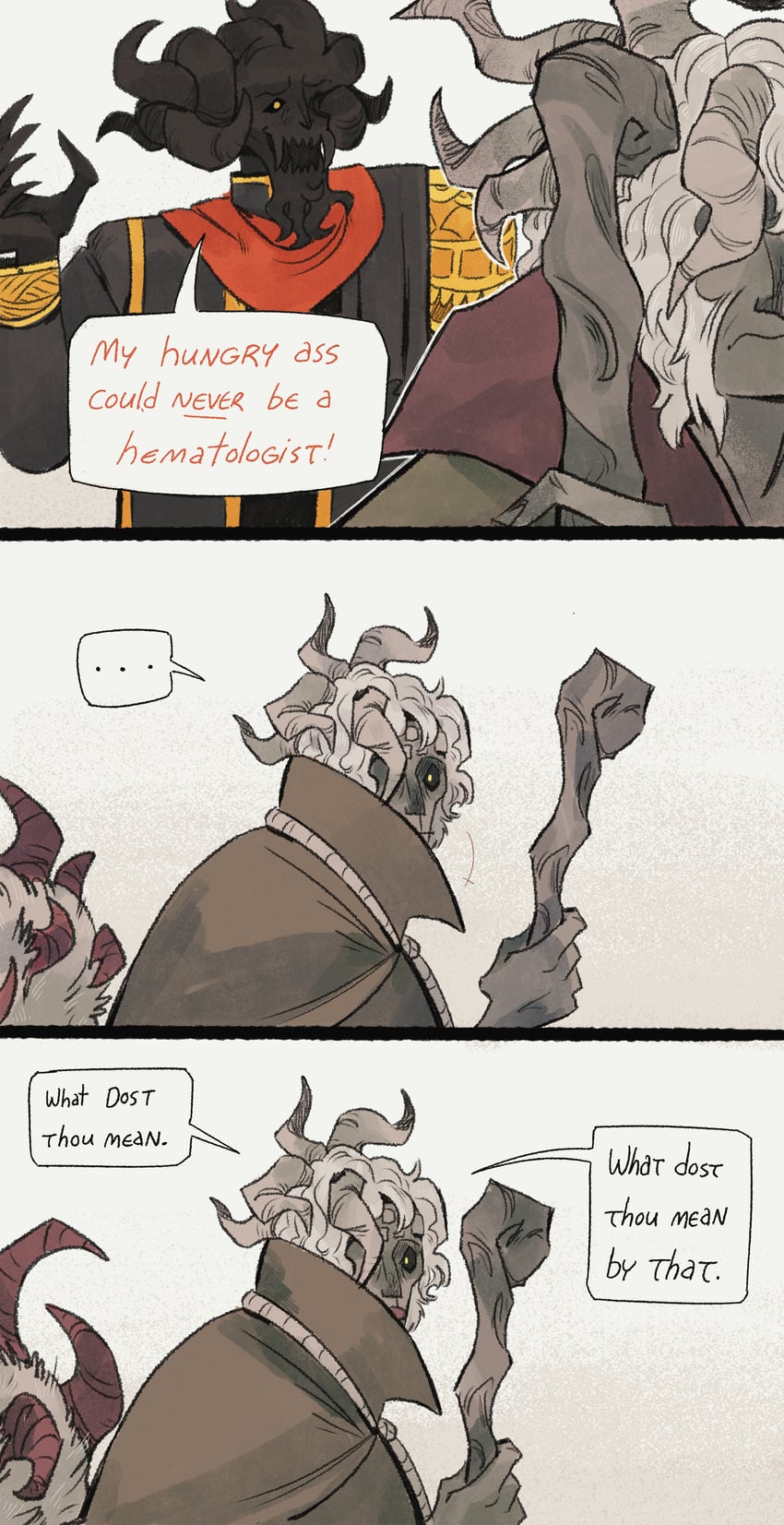 mohg lord of blood, morgott the omen king, and margit the fell omen (elden ring) drawn by bad-as-me