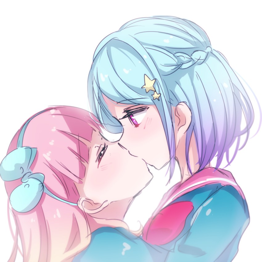 yuki aine and minato mio (aikatsu! and 1 more) drawn by ayame_iro_(toumei_dolce)