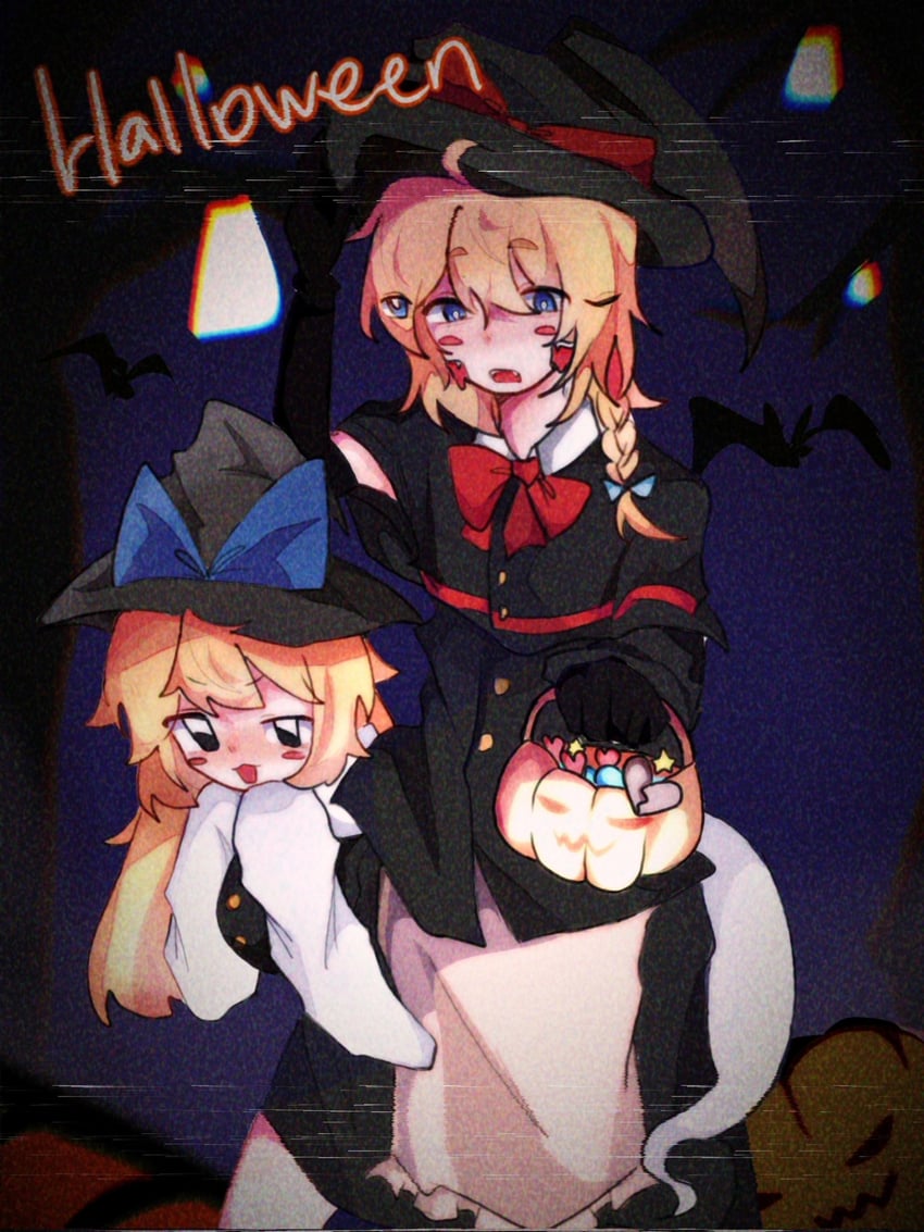 kirisame marisa, meguru, and yuuhi (touhou and 1 more) drawn by axxyu