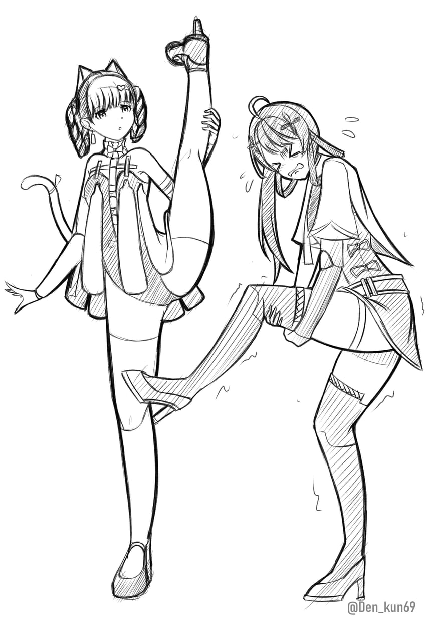 bambinata and pulao (punishing: gray raven) drawn by den_kun69