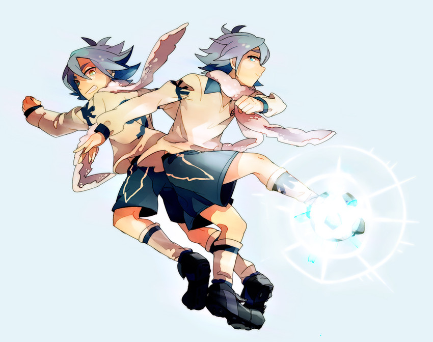 fubuki shirou and fubuki atsuya (inazuma eleven) drawn by oru_(hone_oru)
