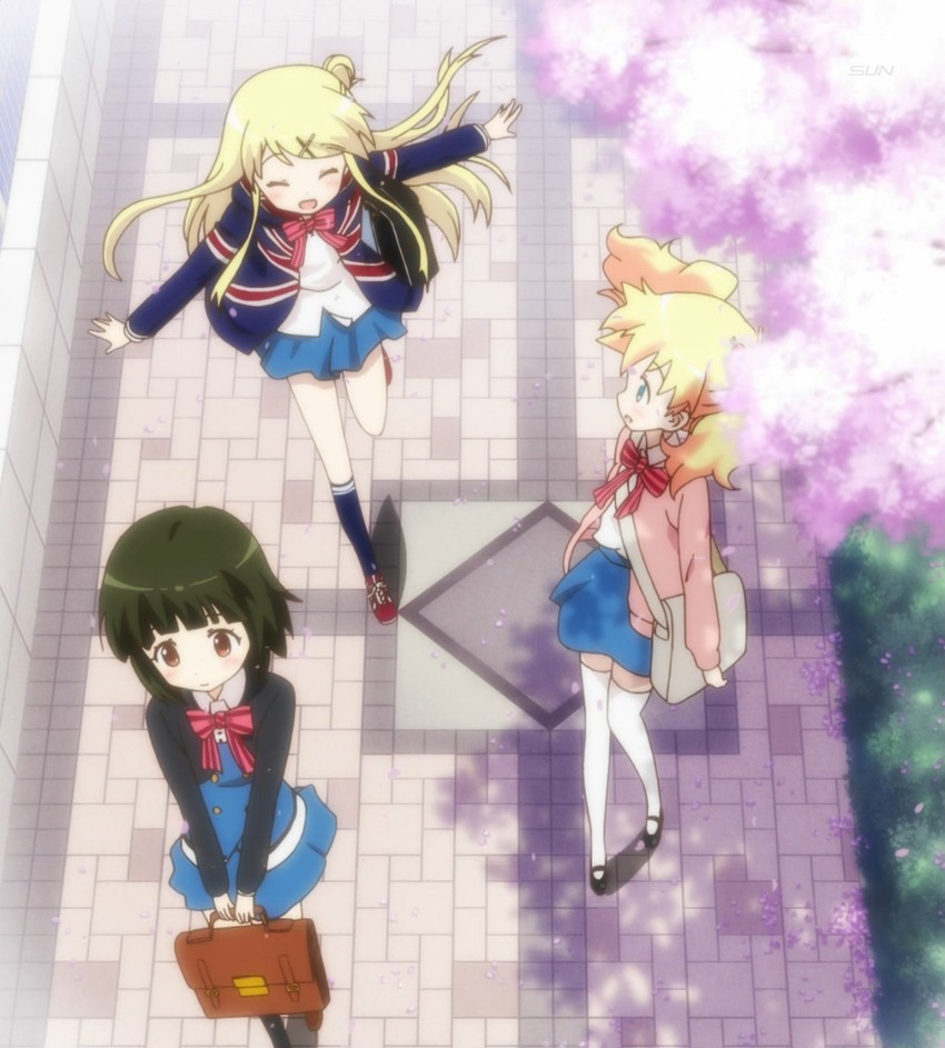 kujou karen, alice cartelet, and oomiya shinobu (kin-iro mosaic)