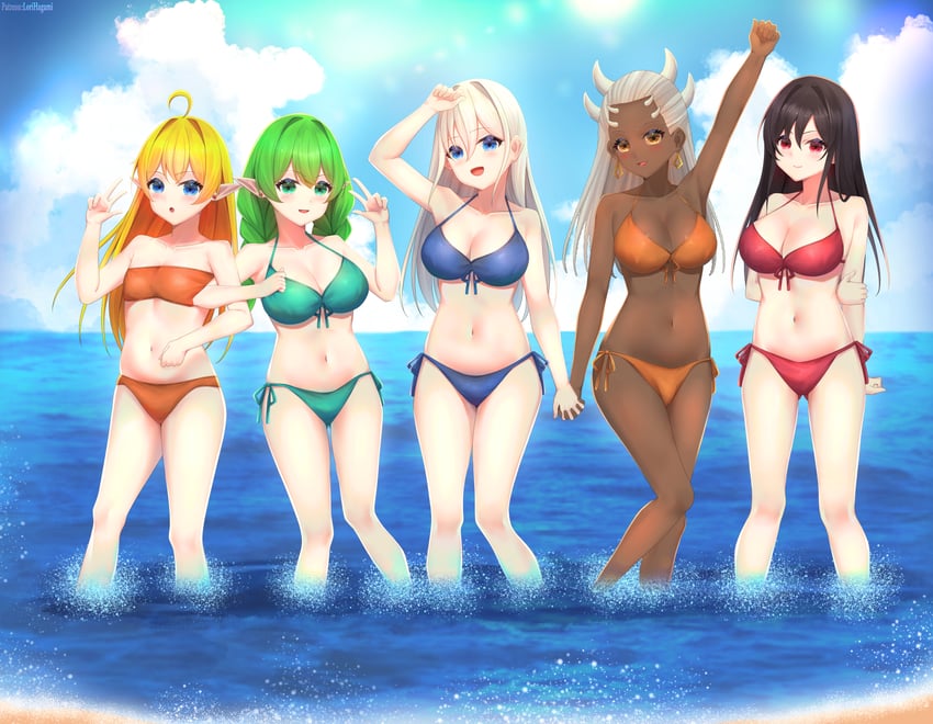 lotte farona, euphemy sylvaine, nemezish, hong mei ling, and queen imani (ways of darkness) drawn by lori_hagami