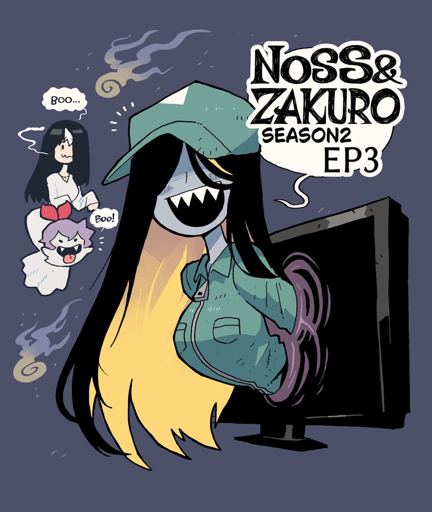 boo, yamamura sadako, noss, and sandy murayama (mario and 3 more) drawn by rariatto_(ganguri)