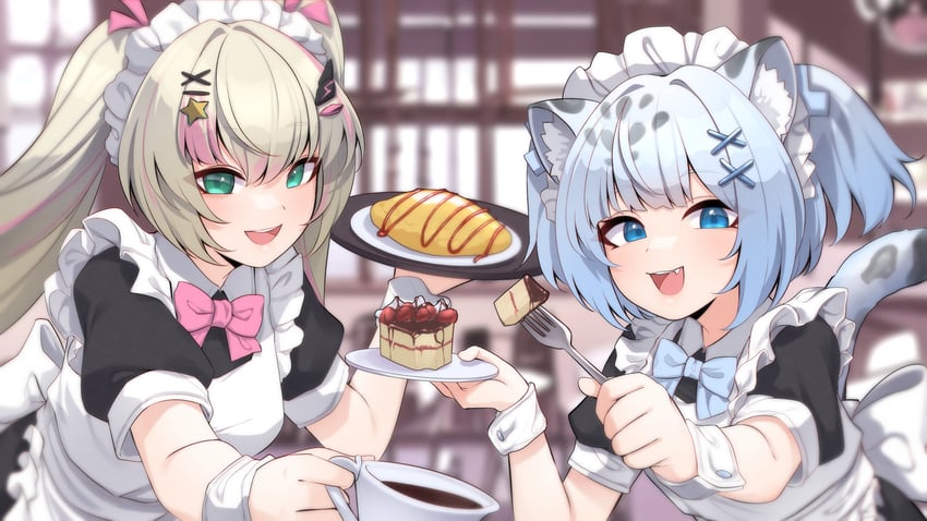 rinkou ashelia and fuura yuri (phase connect) drawn by valefal_coneri