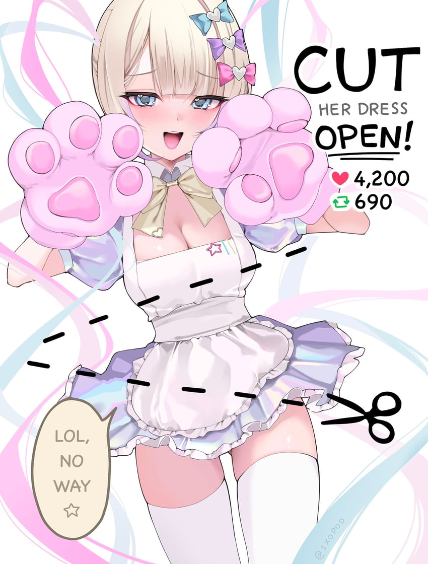 chouzetsusaikawa tenshi-chan (needy girl overdose and 1 more) drawn by ixopod
