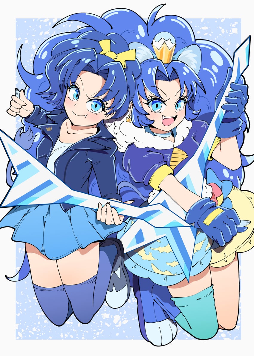tategami aoi and cure gelato (precure and 1 more) drawn by kikukekosasi