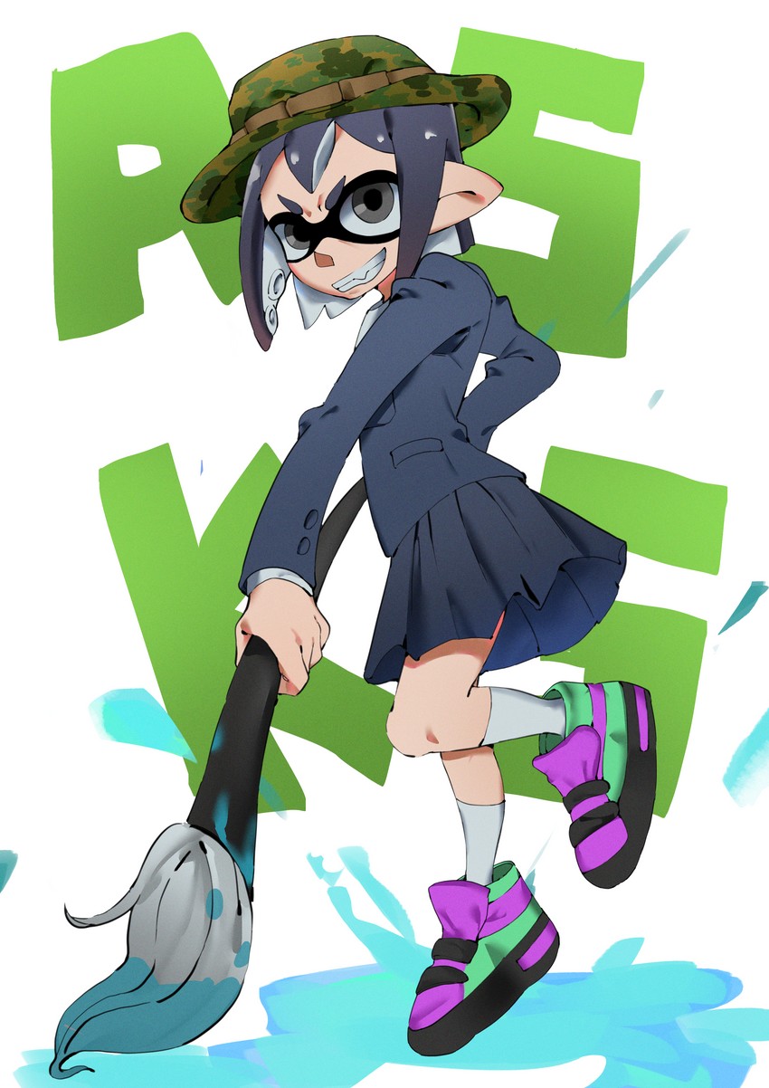 asakusa midori (splatoon and 1 more) drawn by takao_(88499191)