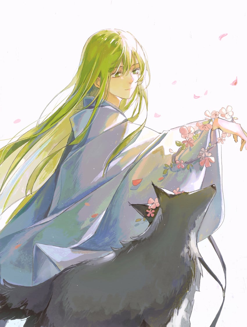 enkidu and wolf (fate and 1 more) drawn by shiqingsan