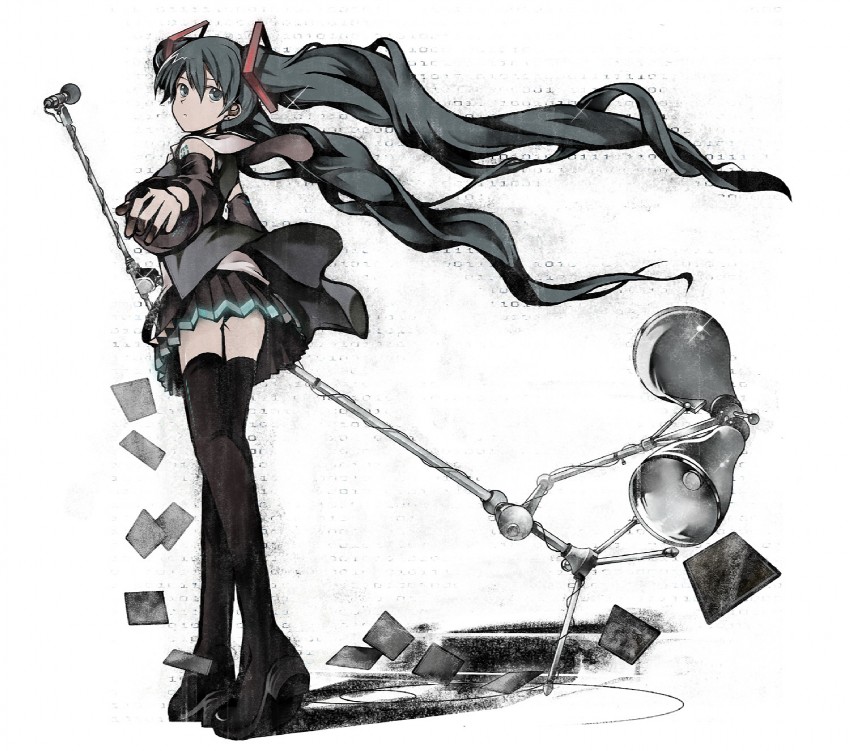 hatsune miku (vocaloid and 1 more) drawn by machimura_komori