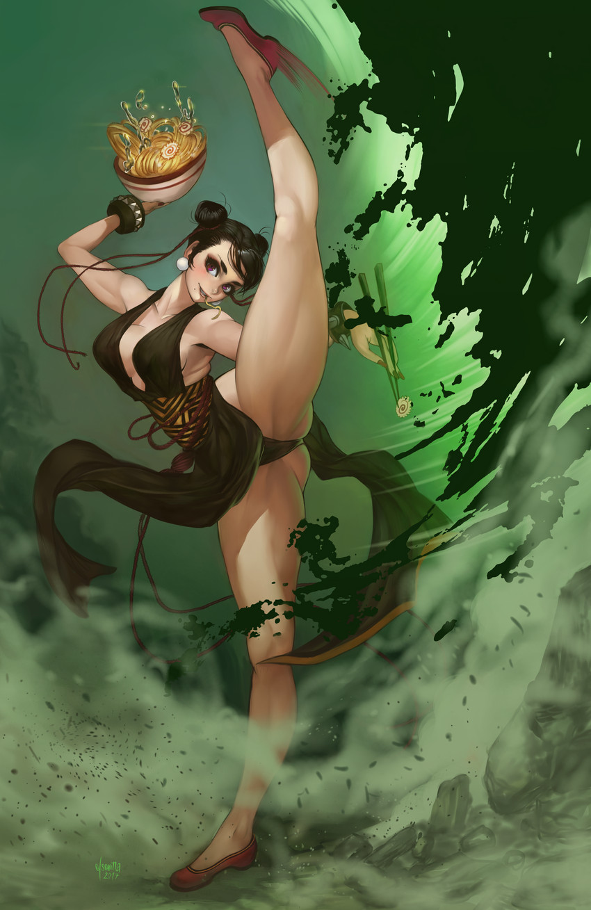 chun-li (street fighter and 1 more) drawn by elsevilla